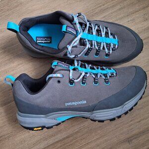 Patagonia Scree Shield women leather hiking trail shoes size 10 Grey T80622